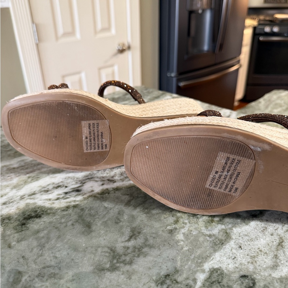 Chelsea & Violet Rhinestone Wedge Sandals - Picture 4 of 4